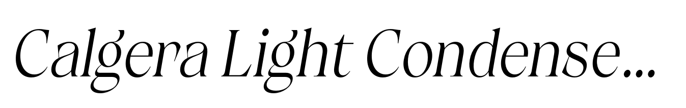 Calgera Light Condensed Oblique